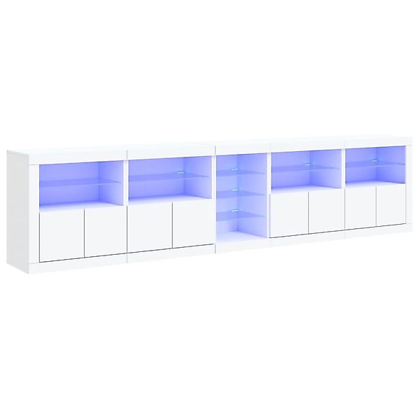 vidaXL Sideboard mit LED-Leuchten Weiß 283x37x67 cm 3209023 günstig online kaufen