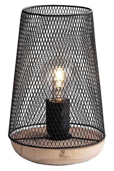 Tischleuchte LUCINA, Höhe 23 cm, mit schwarzem Metallschirm, ohne Leuchtmit günstig online kaufen