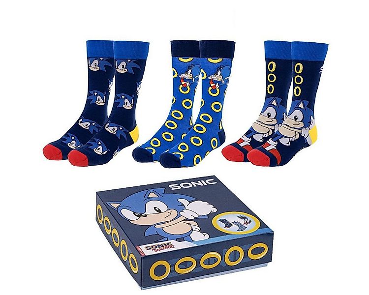 Cerda Socken Sonic Socken 3er Pack 40-46 Erwachsene Unisex Baumwollsocken günstig online kaufen