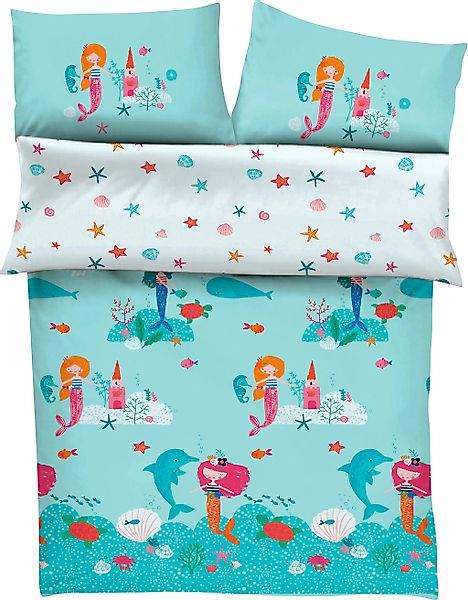 s.Oliver Junior Kinderbettwäsche "Meerjungfrau" mit Meerjungfraumotiven günstig online kaufen