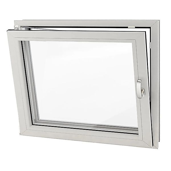 Roro Fenster Eco Kunststoff-Profil Weiß 100 cm x 60 cm DIN L günstig online kaufen