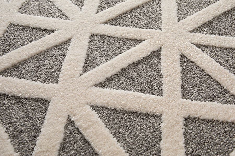 Primaflor-Ideen in Textil Teppich "COSMO Geo, Made in Belgium" rechteckig 1 günstig online kaufen