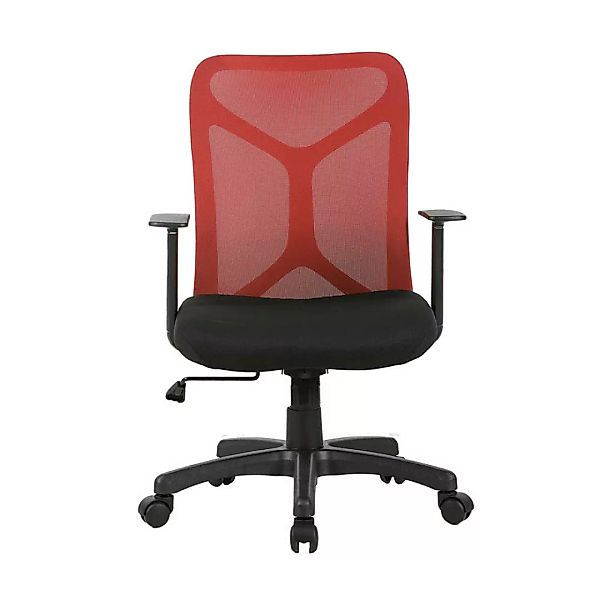 Bunter Bürostuhl in Rot und Schwarz höhenverstellbarem Sitz günstig online kaufen
