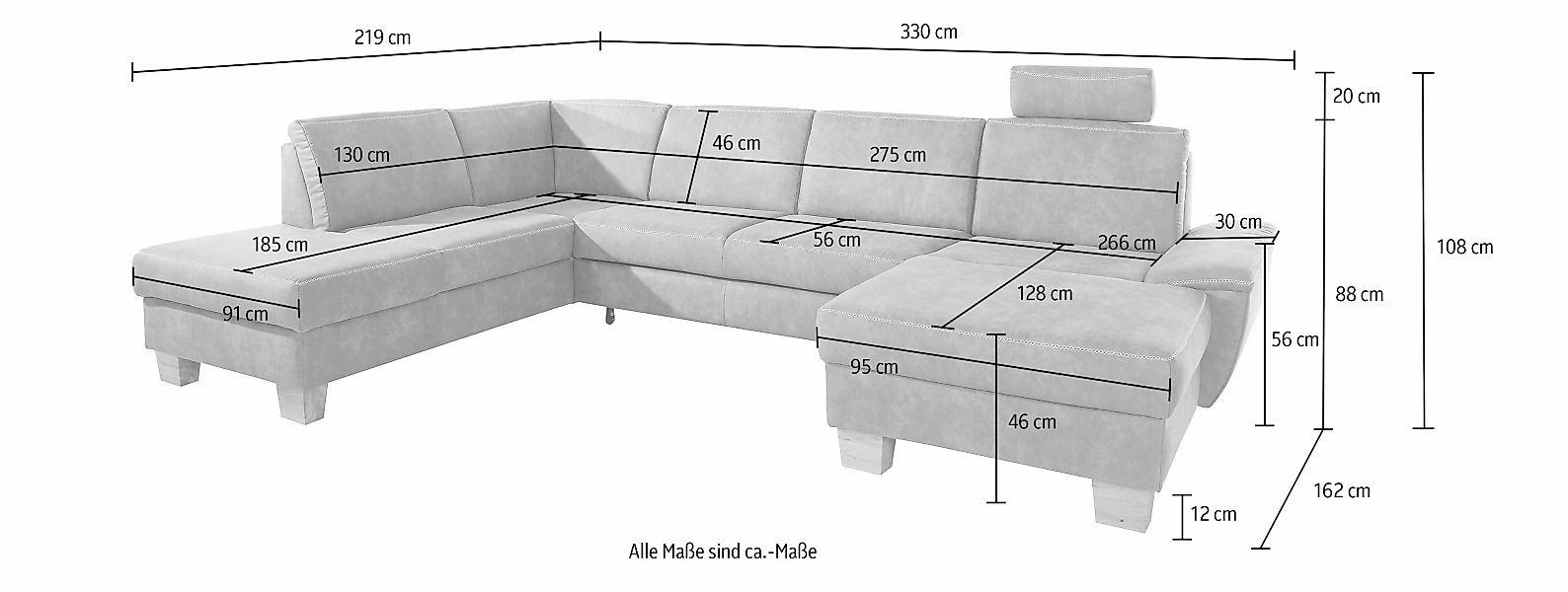 exxpo - sofa fashion Wohnlandschaft "Croma, hochwertige Detailverarbeitung, günstig online kaufen