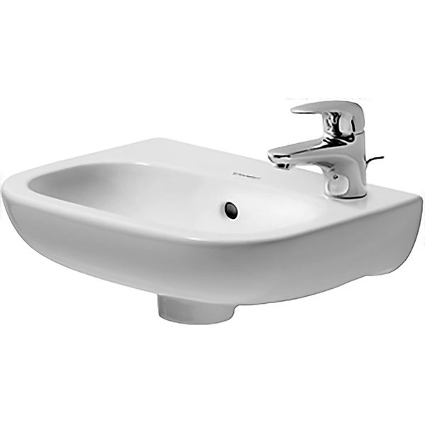 Duravit Handwaschbecken D-Code 36 cm Weiß mit Überlauf + Hahnloch Rechts günstig online kaufen