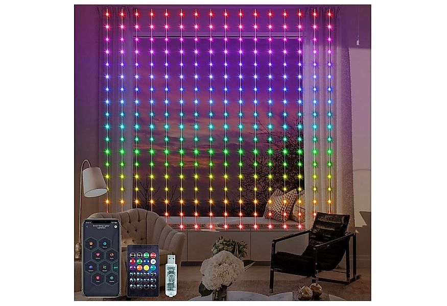 XERSEK LED Nachtlicht LED-Lichterkette Lichtervorhang Beleuchtung Weihnacht günstig online kaufen