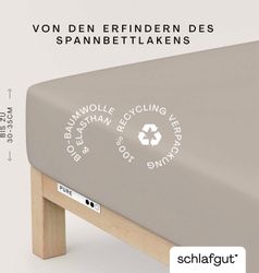 Schlafgut Spannbettlaken "PURE Bio-Baumwolle mit Elasthan, dehnbar blickdic günstig online kaufen