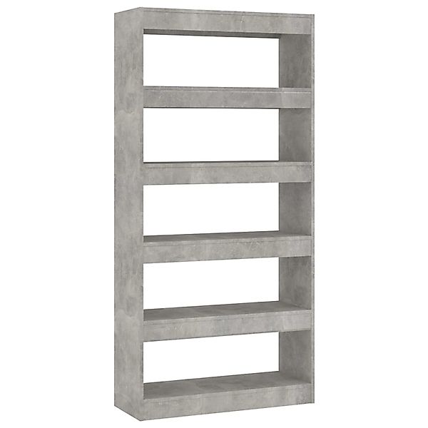VidaXL Bücherregal/Raumteiler Betongrau 80x30x166 cm Holzwerkstoff günstig online kaufen