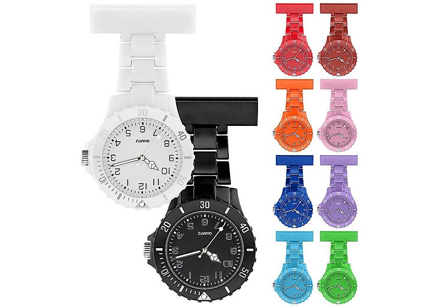 Taffstyle Quarzuhr Schwesternuhr Krankenschwesteruhr Kitteluhr Quarzuhr bun günstig online kaufen