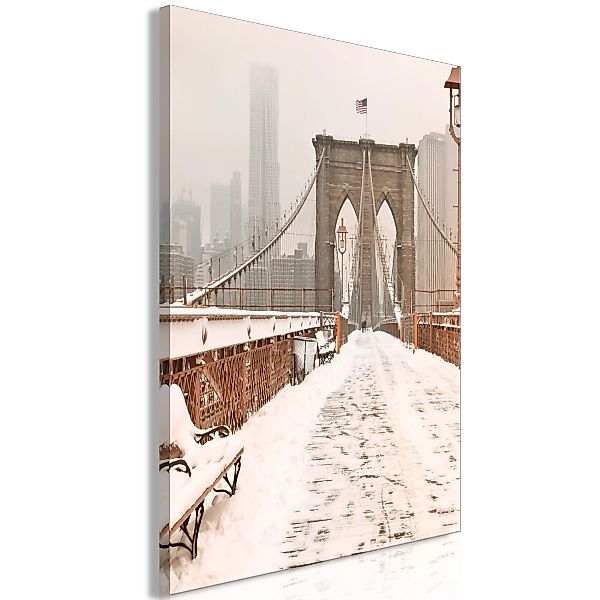 Wandbild - Brooklyn Bridge In Sepia (1 Part) Vertical günstig online kaufen