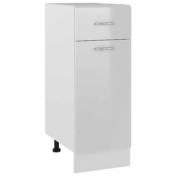 Schubunterschrank Hochglanz-weiß 30x46x81,5 Cm Spanplatte günstig online kaufen