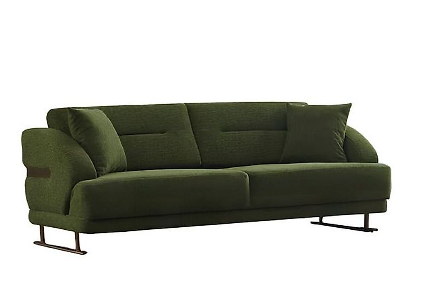 Xlmoebel Sofa Luxuriöses grünes Stoffsofa in Dreisitzer-Ausführung, 1 Teile günstig online kaufen