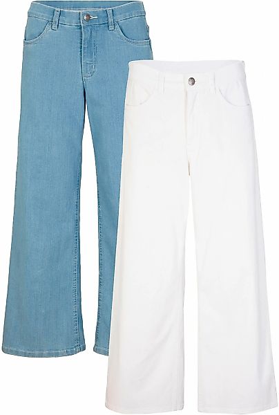 bonprix Caprijeans "Capri Jeans Mid Waist, (2er Pack)" Packung, 2 Stk. lock günstig online kaufen