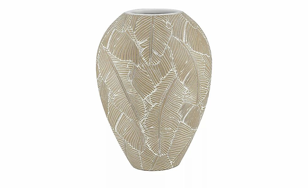 Deko Vase   ¦ beige ¦ Polyresin (Kunstharz) ¦ Maße (cm): B: 21 H: 30,5 T: 1 günstig online kaufen