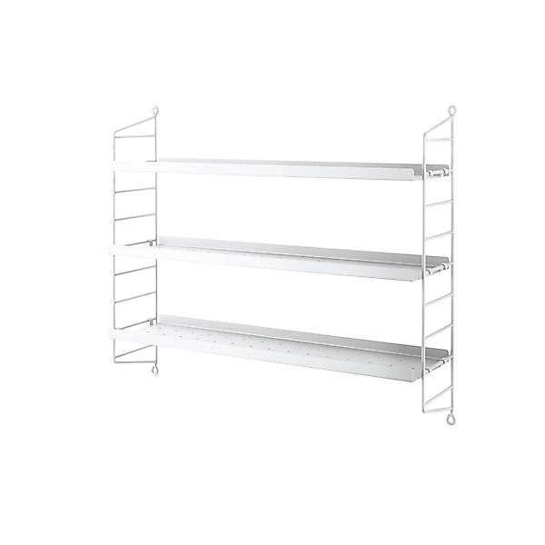 String Pocket Wandregal Metall Weiß günstig online kaufen