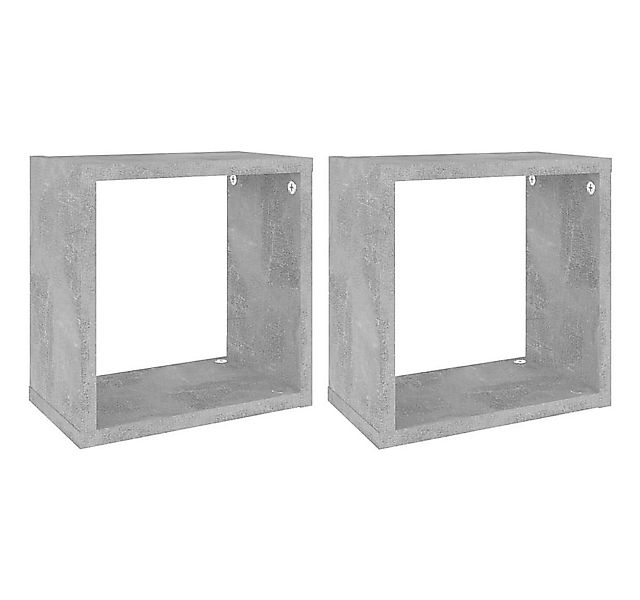 furnicato Wandregal Würfelregale 2 Stk. Betongrau 26x15x26 cm, 2-tlg. günstig online kaufen