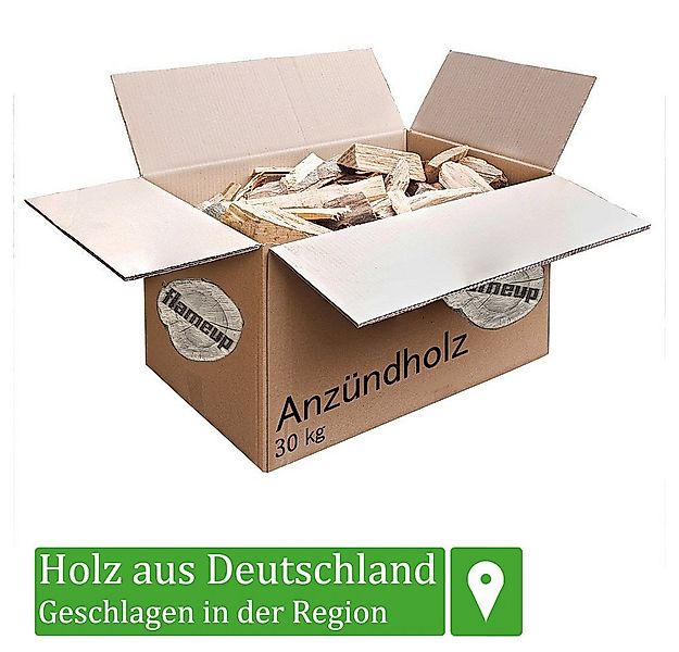 Flameup Kaminholz Holz Anzündholz Kamin Brennholz Buche 30 kg Kaminholz Anf günstig online kaufen