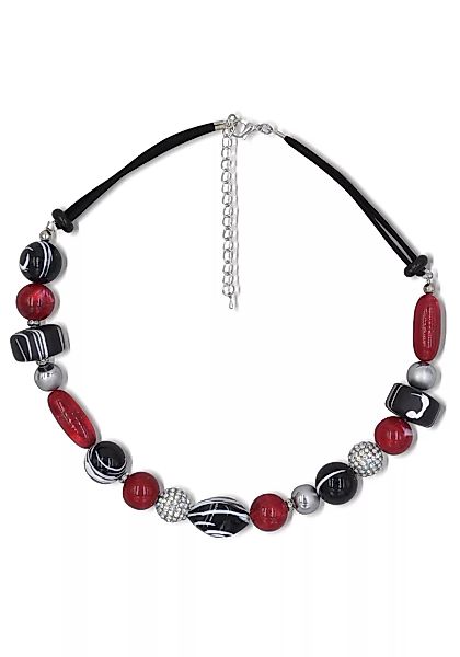 Firetti Collier "teilweise mehrreihig, rot, schwarz", mit Glassteinen und H günstig online kaufen