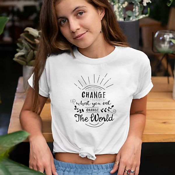 Change What You Eat - Damen Organic Shirt günstig online kaufen