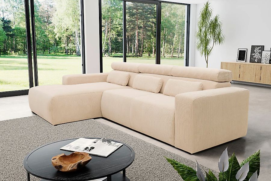 DOMO collection Ecksofa "Brandon B/T: 289/177 cm, belastbar bis 140kg/ Sitz günstig online kaufen