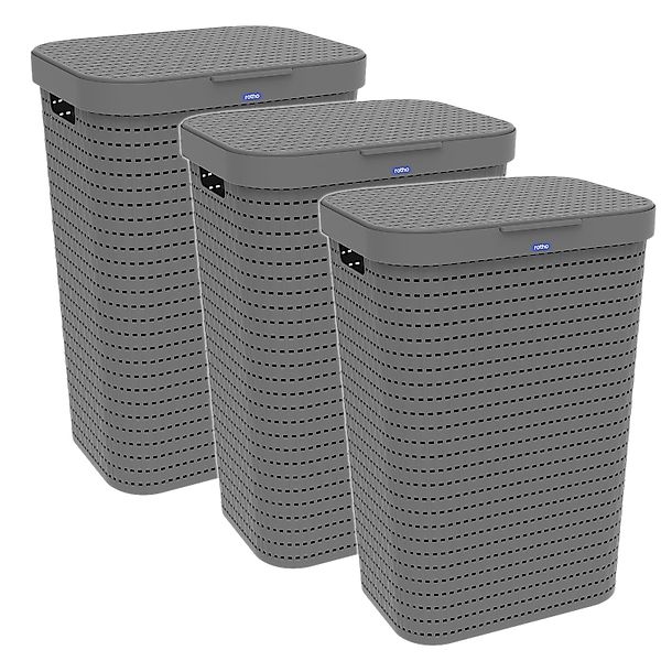 ROTHO Wäschekorb Wäschekorb Set Wäschesammler 55l günstig online kaufen