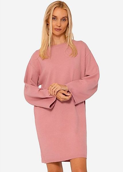 SASSYCLASSY Strickkleid Oversize Strickkleid Rollkragen Damen Lässiges Klei günstig online kaufen