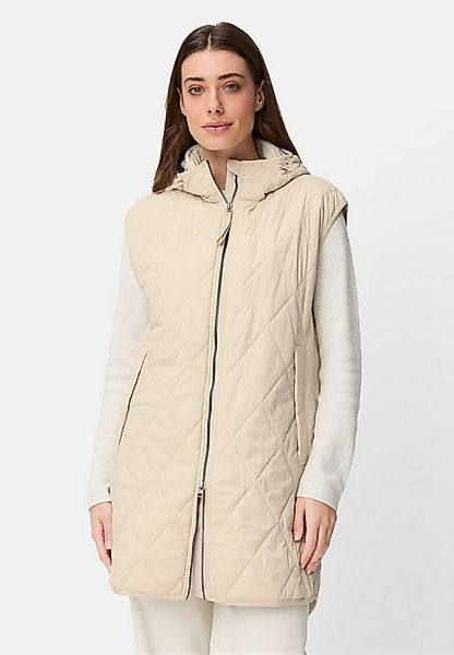 camel active Longweste Lange Weste mit Kapuze ärmellos Markenlabel günstig online kaufen