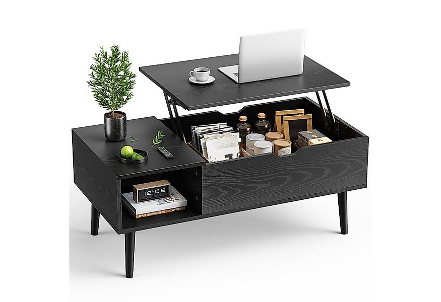 ANYSUN Couchtisch versteckter Stauraum, anhebbarer Tischplatte für Wohnzimm günstig online kaufen