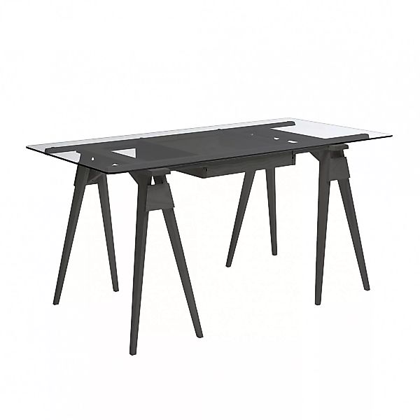 DesignHouseStockholm - Arco Schreibtisch 150x75x74cm - schwarz/Tischplatte günstig online kaufen