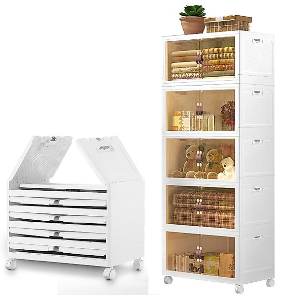 LOVONLIVE Aufbewahrungsbox Multifunktionsschrank, faltbarer Lagerschrank, 4 günstig online kaufen