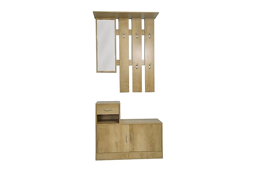 HTI-Line Garderoben-Set Garderobe Thekla, (Set, 1x Garderobenpaneel und 1x günstig online kaufen