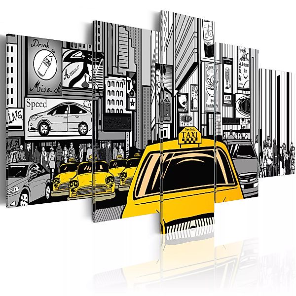 Wandbild - Taxi Aus Dem Comic günstig online kaufen