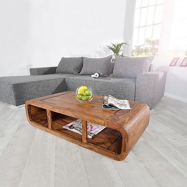 Couchtisch DAIPUR Sheesham massiv Holz gewachst 100cm x 50cm günstig online kaufen