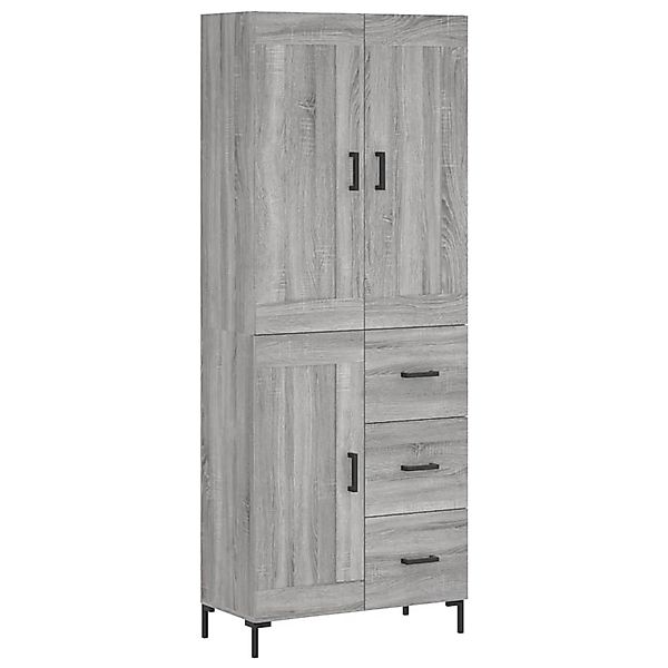 vidaXL Highboard Grau Sonoma 69,5x34x180 cm Holzwerkstoff 3200007 günstig online kaufen