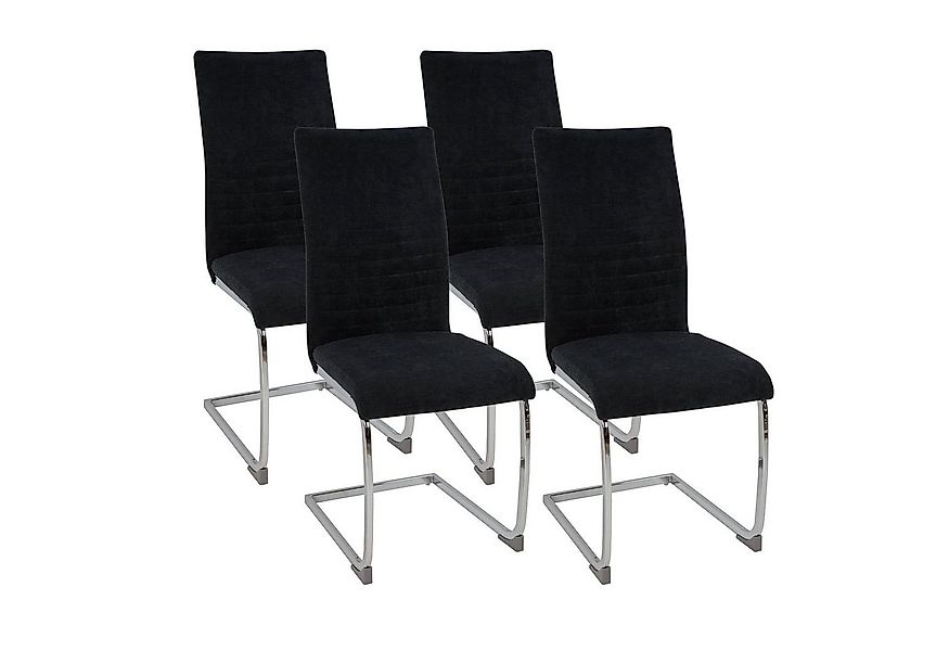 Albatros International Freischwinger Freischwinger LUGANO 4er Set Schwarz M günstig online kaufen