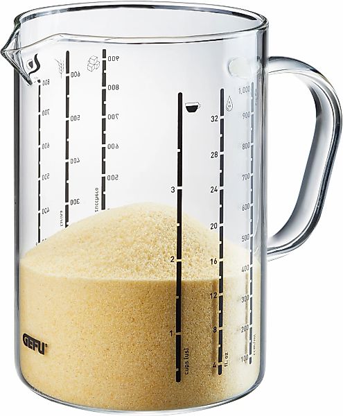 GEFU Messbecher "METI, 1000 ml" Glas Ausgießnase, 1 Liter günstig online kaufen