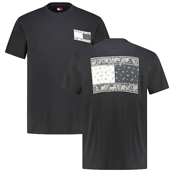 Tommy Jeans T-Shirt mit Label-Stickerei Farbe schwarz Größe: 5XL günstig online kaufen