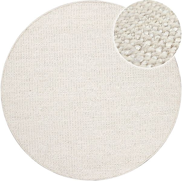 my home Teppich »Synja«, rund, 10 mm Höhe, handgwebt, Kelim, Muster mit Str günstig online kaufen