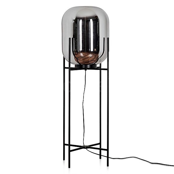 hofstein Stehlampe moderne Stehlampe aus Metall/Glas günstig online kaufen