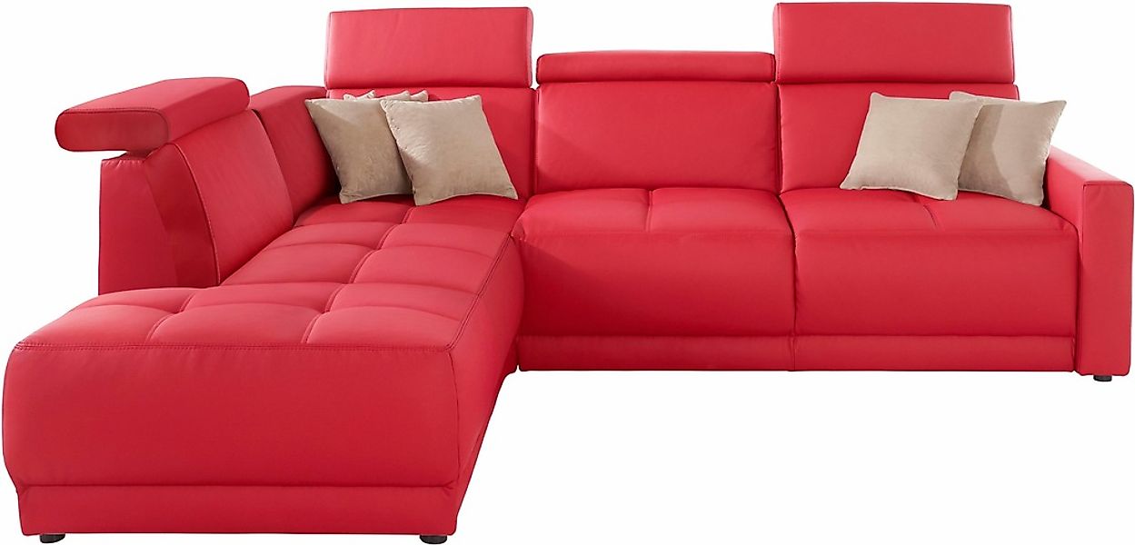 DOMO collection Ecksofa "Ava, moderne Sitzheftung mit toller Doppelnaht, ko günstig online kaufen