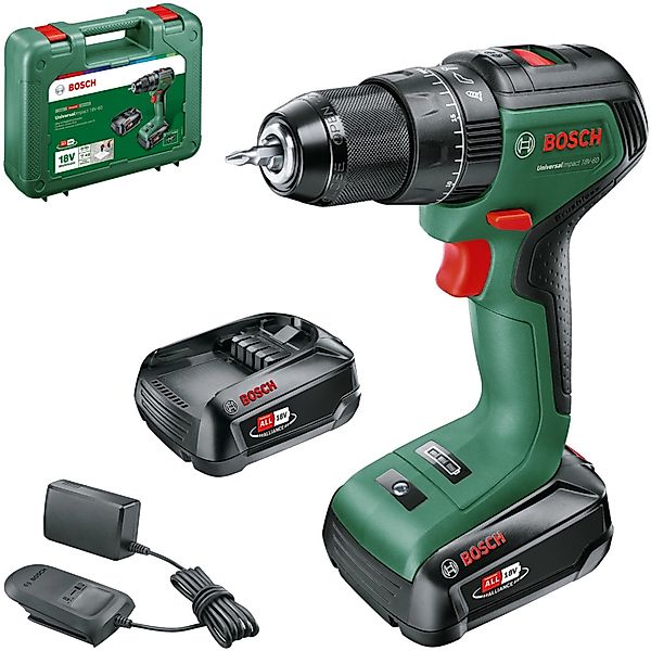 Bosch 18 V Akku-Schlagbohrschrauber UniversalImpact 18V-60 inkl. 2 x Akku 2 günstig online kaufen