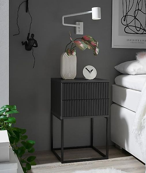 Schlafkontor Nachtkommode "Marle Nachtkonsole, Nachtkästchen auf Metall-Fuß günstig online kaufen