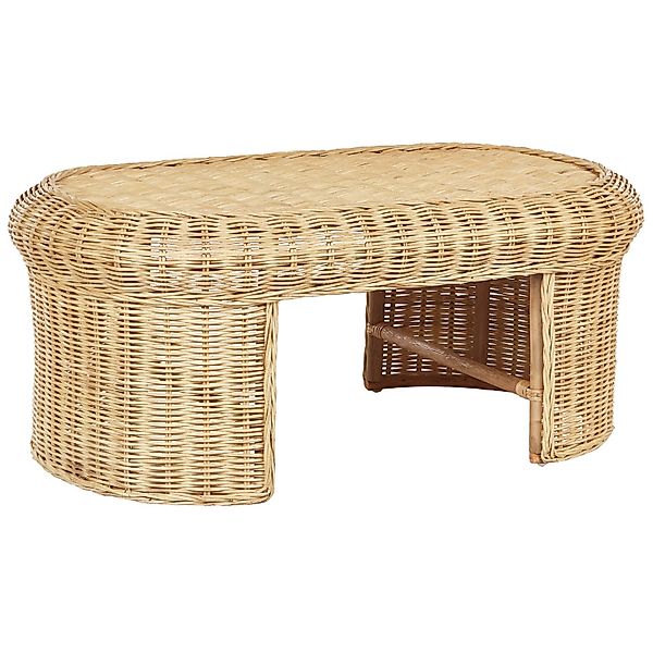 Beliani Gartentisch LIVADEIA Naturfarben 60x96x40 günstig online kaufen