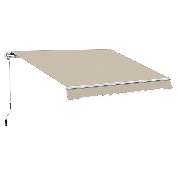 Outsunny Markise Outdoor manuelle Balkonmarkise, 3,95m günstig online kaufen