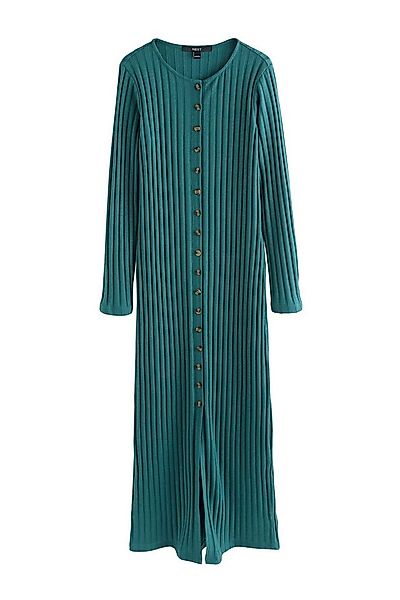 Next Midikleid Geknöpftes, geripptes Midikleid mit langen Ärmeln (1-tlg) günstig online kaufen