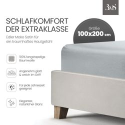 BETTWAESCHE-MIT-STIL Spannbettlaken Mako Satin Spannbettlaken, Matratzenhöh günstig online kaufen