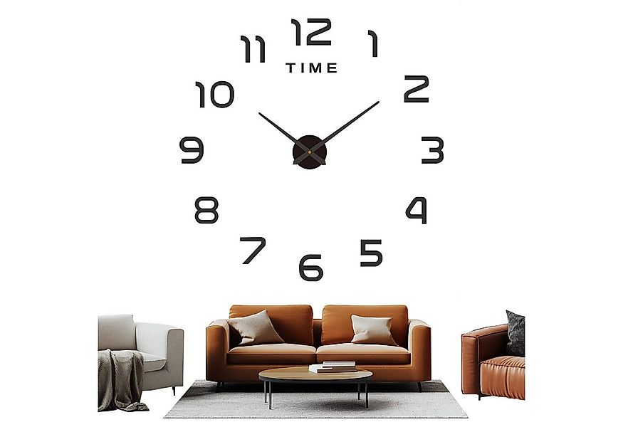 OKWISH Wanduhr DIY Wand Uhr Acryl Wanduhr 3D Zahlen Spiegel Uhr (Einfache W günstig online kaufen