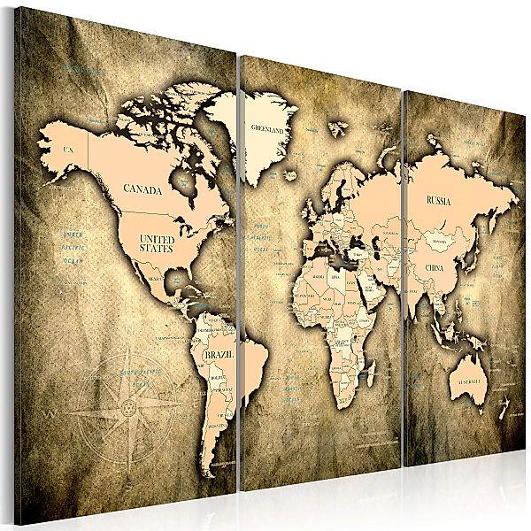 Wandbild - World Map: The Sands of Time günstig online kaufen