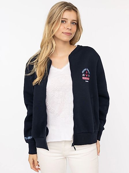 Zwillingsherz Sweatjacke ""Meine Heimat"" maritime Stickerei, Reißverschlus günstig online kaufen