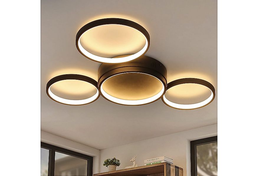 Nettlife LED Deckenleuchte 4 Flammig Ring weiß Fernbedienung Dimmbar, Nicht günstig online kaufen